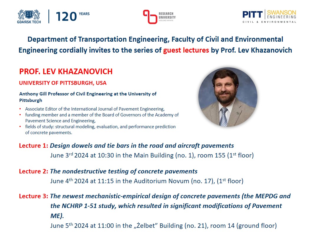 Guest Lectures By Prof Lev Khazanovich Faculty Of Civil And